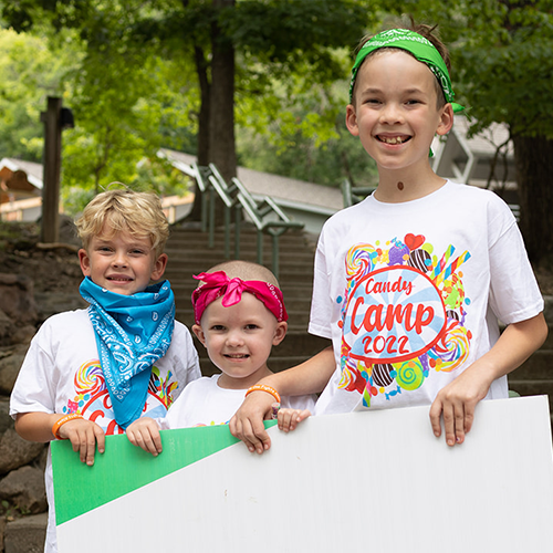 oncology camper and siblings
