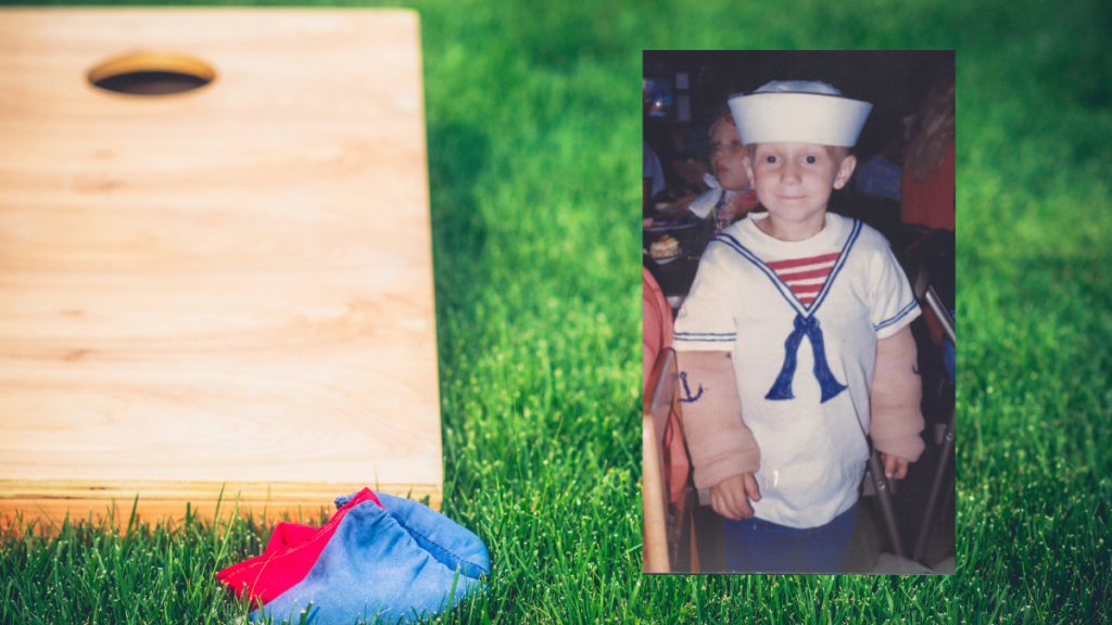 photo of a bags board and photo of danny joe cornish