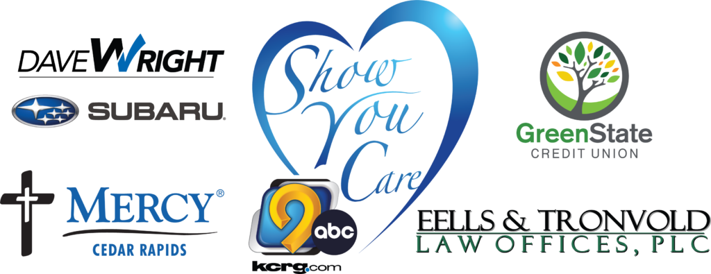 KCRG show you care logo with heart