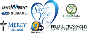 KCRG show you care logo with heart